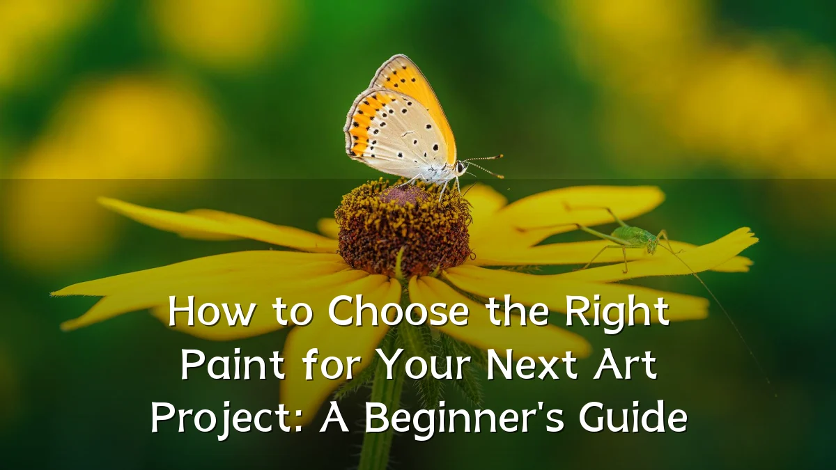 How to Choose the Right Paint for Your Next Art Project: A Beginner's Guide