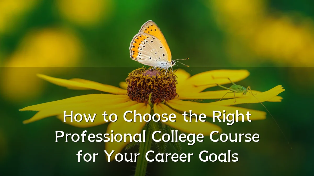 How to Choose the Right Professional College Course for Your Career Goals